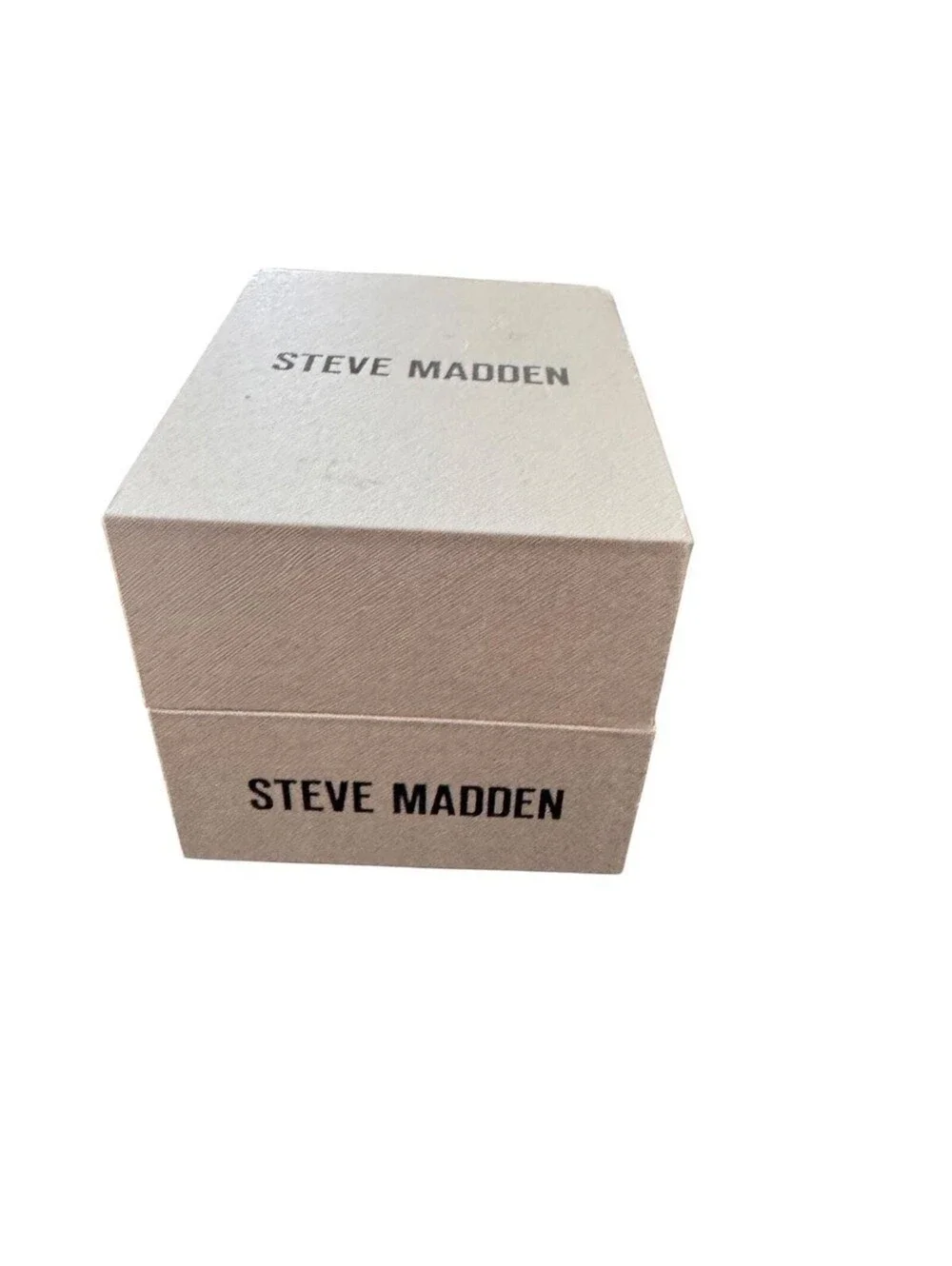 Steve Madden Men’s Two Tone Watch PC211J Black Dial Box Extra Links Not Working